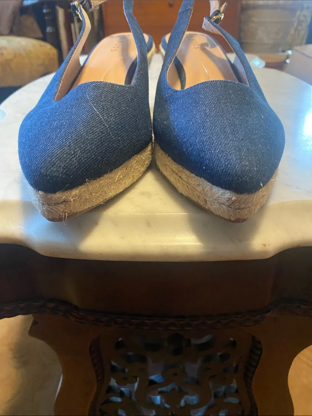Talbots Slingback Espadrille Wedge In Like New Pre Owned Condition